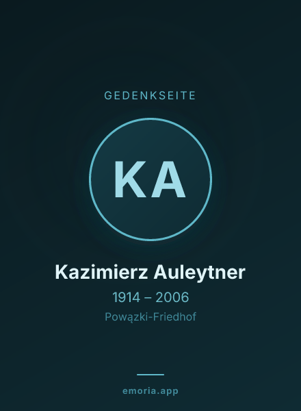 Gedenkportrait von Kazimierz Auleytner