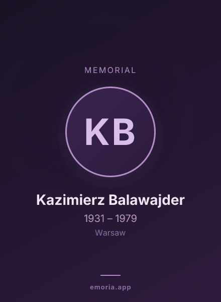 Memorial portrait of Kazimierz Balawajder