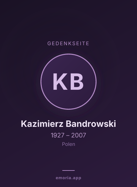 Gedenkportrait von Kazimierz Bandrowski