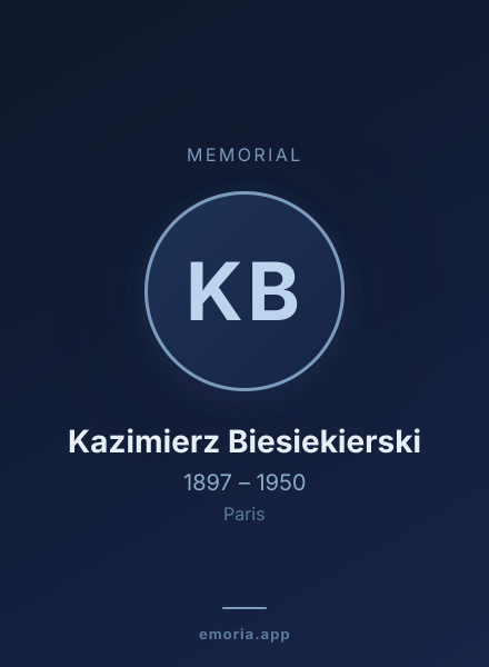 Memorial portrait of Kazimierz Biesiekierski