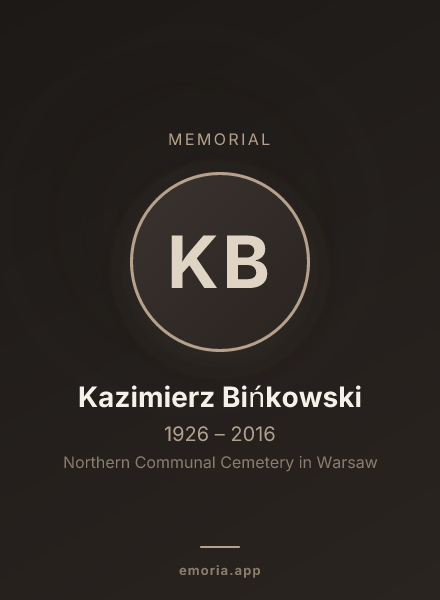 Memorial portrait of Kazimierz Bińkowski