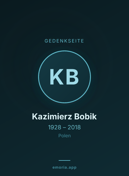Gedenkportrait von Kazimierz Bobik
