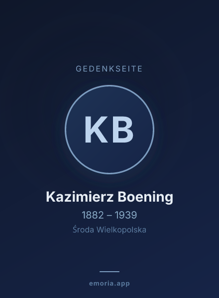Gedenkportrait von Kazimierz Boening