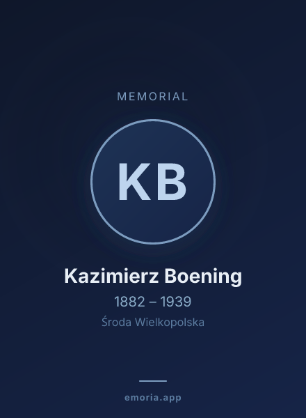 Memorial portrait of Kazimierz Boening