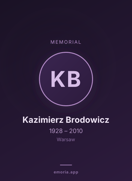 Memorial portrait of Kazimierz Brodowicz