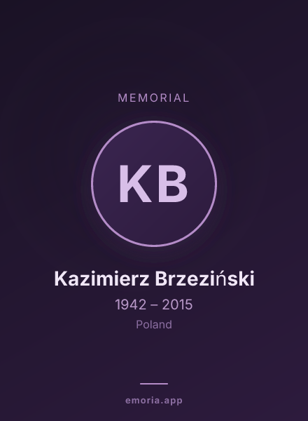 Memorial portrait of Kazimierz Brzeziński