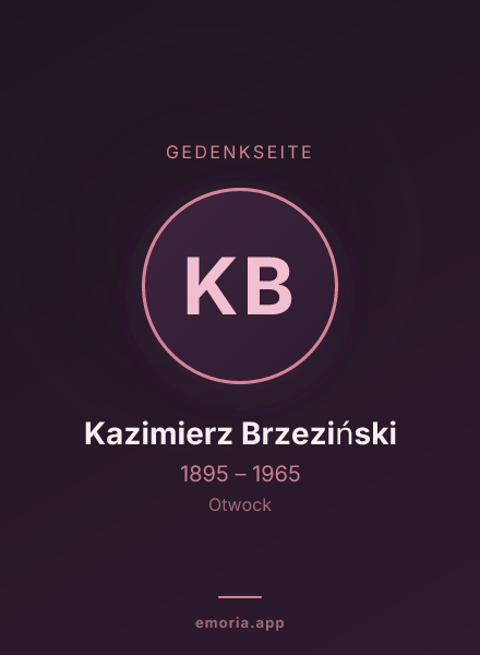 Gedenkportrait von Kazimierz Brzeziński