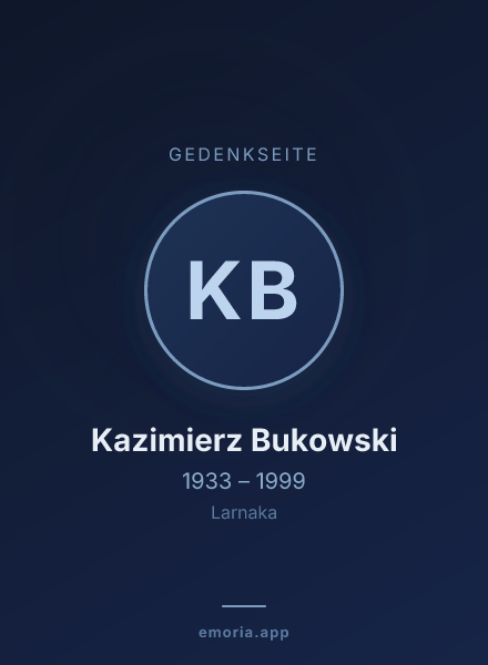 Gedenkportrait von Kazimierz Bukowski