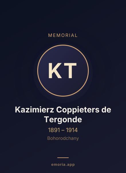 Memorial portrait of Kazimierz Coppieters de Tergonde