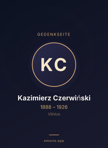 Gedenkportrait von Kazimierz Czerwiński