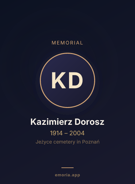 Memorial portrait of Kazimierz Dorosz