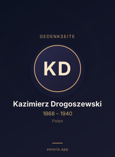 Gedenkportrait von Kazimierz Drogoszewski