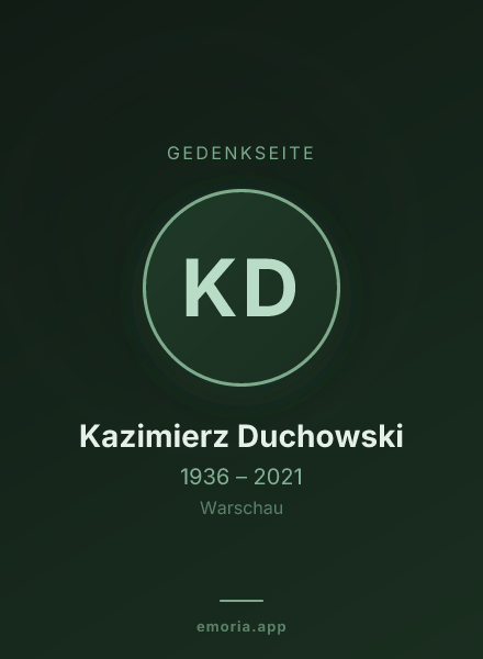 Gedenkportrait von Kazimierz Duchowski