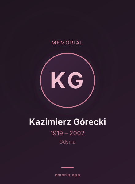 Memorial portrait of Kazimierz Górecki