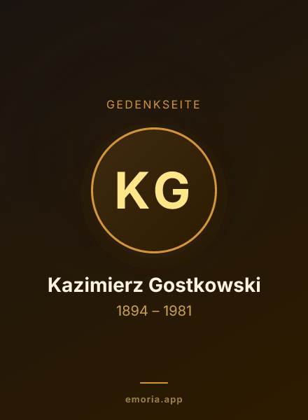 Gedenkportrait von Kazimierz Gostkowski