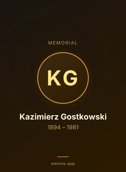Memorial portrait of Kazimierz Gostkowski