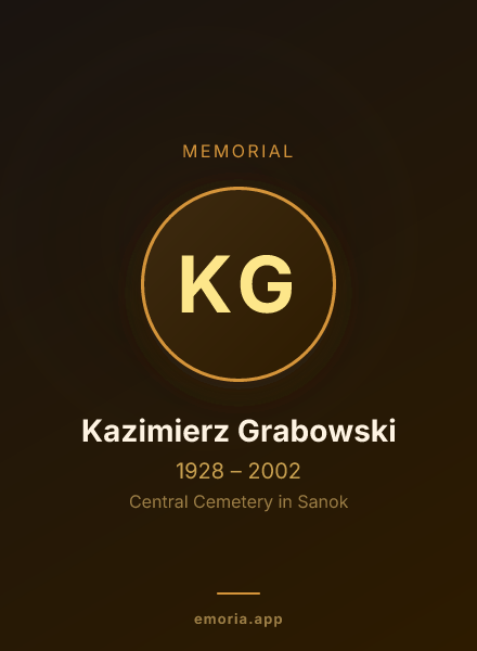 Memorial portrait of Kazimierz Grabowski