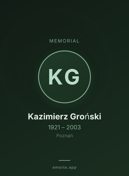 Memorial portrait of Kazimierz Groński