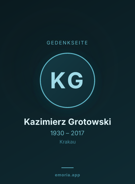 Gedenkportrait von Kazimierz Grotowski