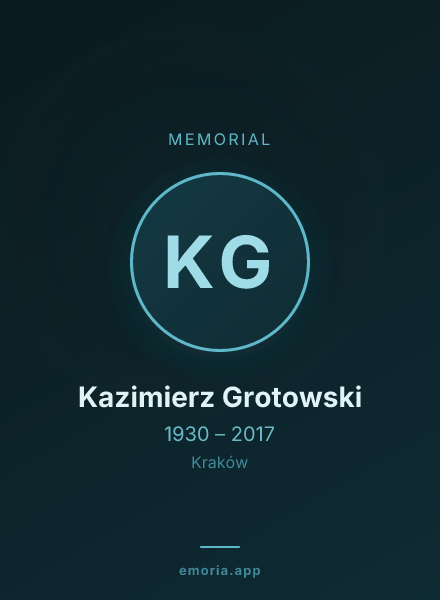 Memorial portrait of Kazimierz Grotowski