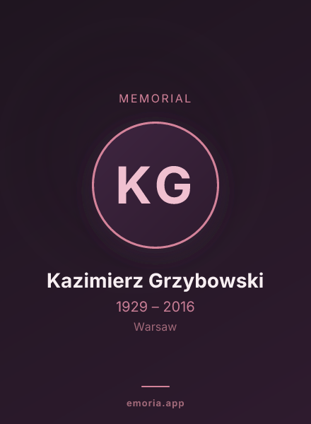 Memorial portrait of Kazimierz Grzybowski