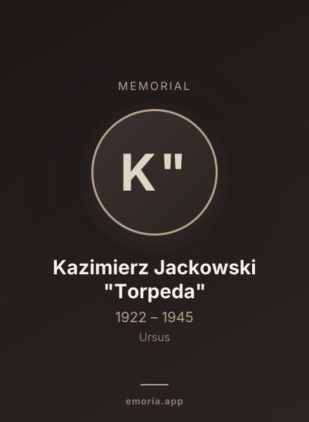 Memorial portrait of Kazimierz Jackowski "Torpeda"