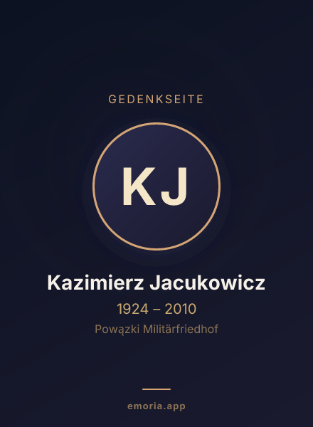 Gedenkportrait von Kazimierz Jacukowicz