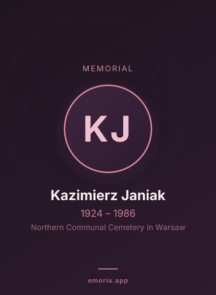 Memorial portrait of Kazimierz Janiak