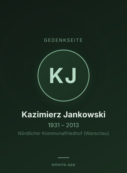 Gedenkportrait von Kazimierz Jankowski