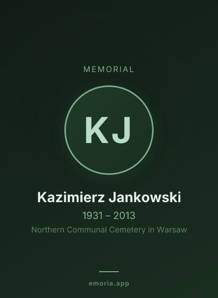Memorial portrait of Kazimierz Jankowski