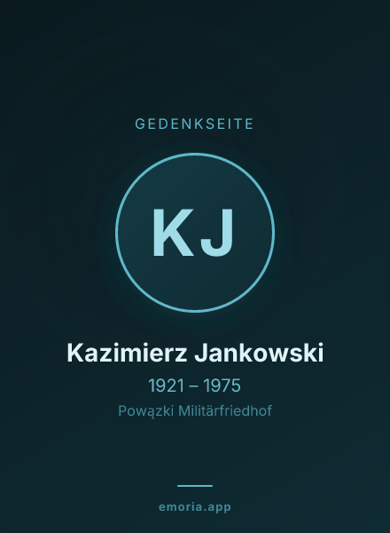 Gedenkportrait von Kazimierz Jankowski