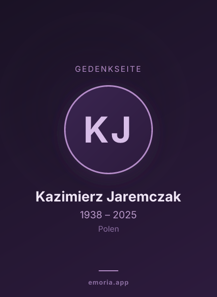 Gedenkportrait von Kazimierz Jaremczak