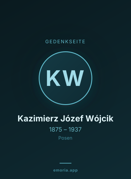 Gedenkportrait von Kazimierz Józef Wójcik