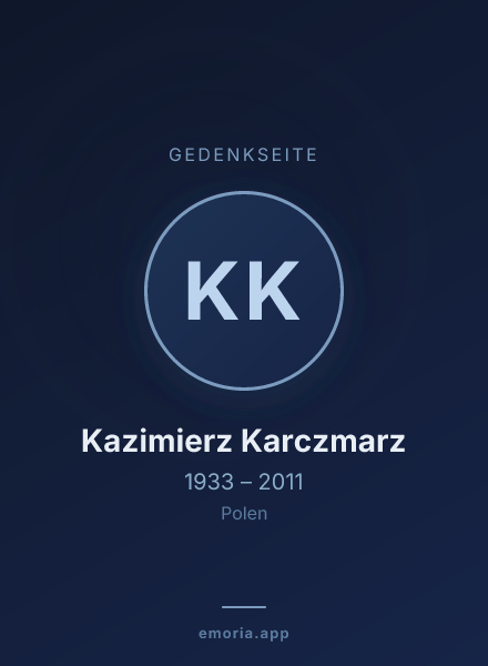 Gedenkportrait von Kazimierz Karczmarz