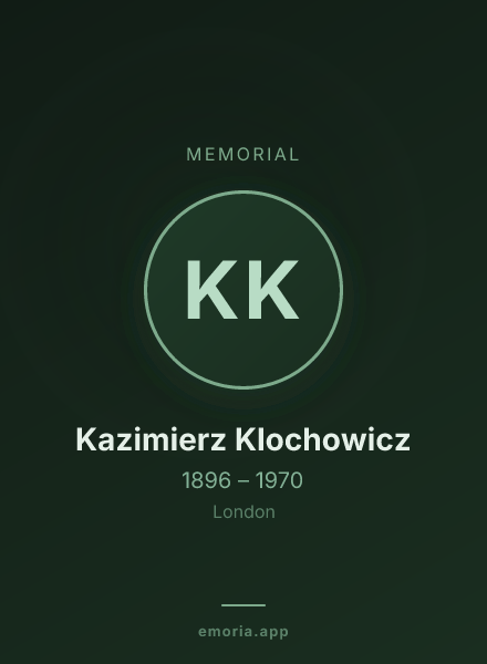 Memorial portrait of Kazimierz Klochowicz