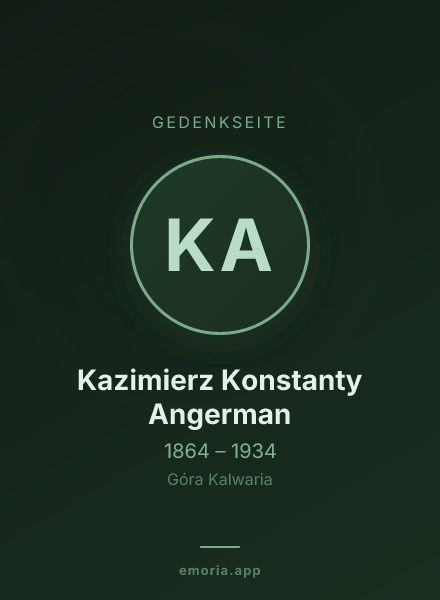Gedenkportrait von Kazimierz Konstanty Angerman