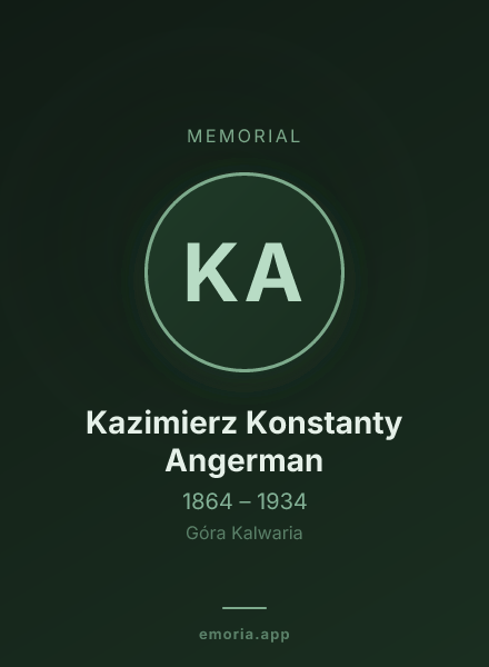 Memorial portrait of Kazimierz Konstanty Angerman