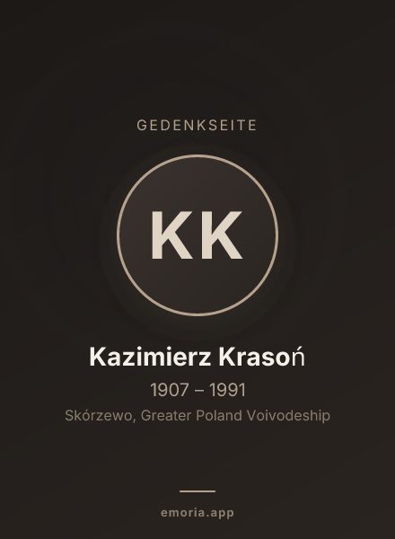 Gedenkportrait von Kazimierz Krasoń