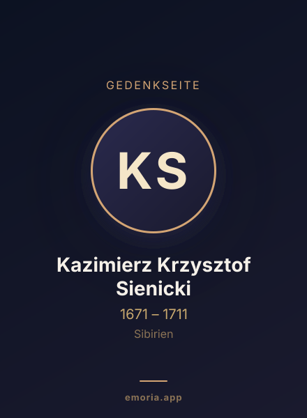 Gedenkportrait von Kazimierz Krzysztof Sienicki