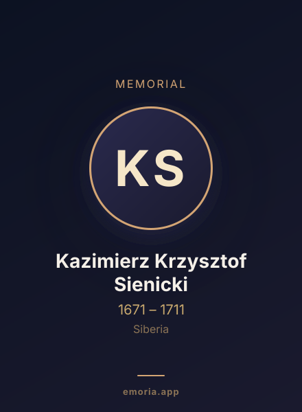 Memorial portrait of Kazimierz Krzysztof Sienicki