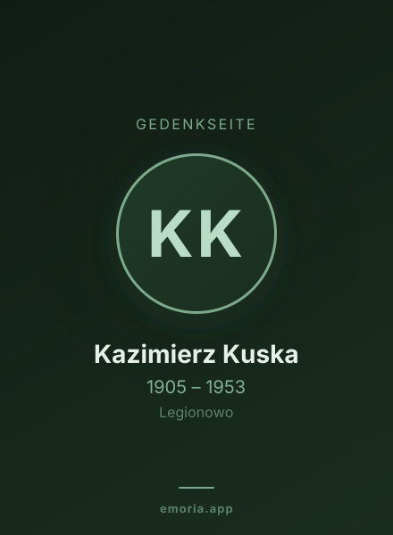 Gedenkportrait von Kazimierz Kuska