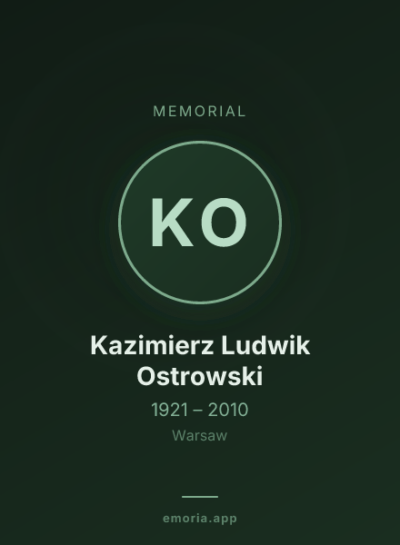 Memorial portrait of Kazimierz Ludwik Ostrowski
