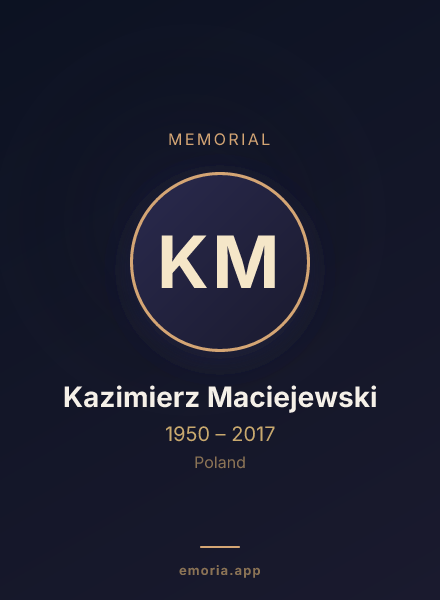 Memorial portrait of Kazimierz Maciejewski