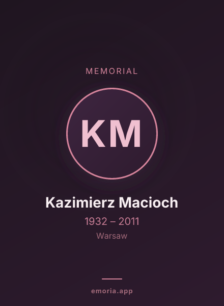 Memorial portrait of Kazimierz Macioch