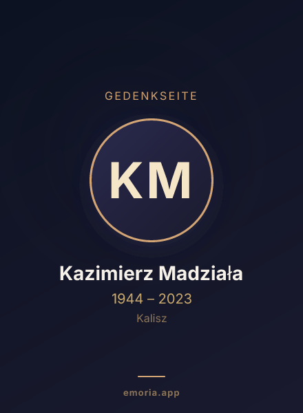 Gedenkportrait von Kazimierz Madziała