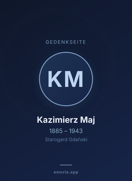 Gedenkportrait von Kazimierz Maj