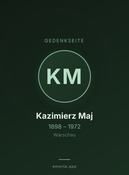 Gedenkportrait von Kazimierz Maj