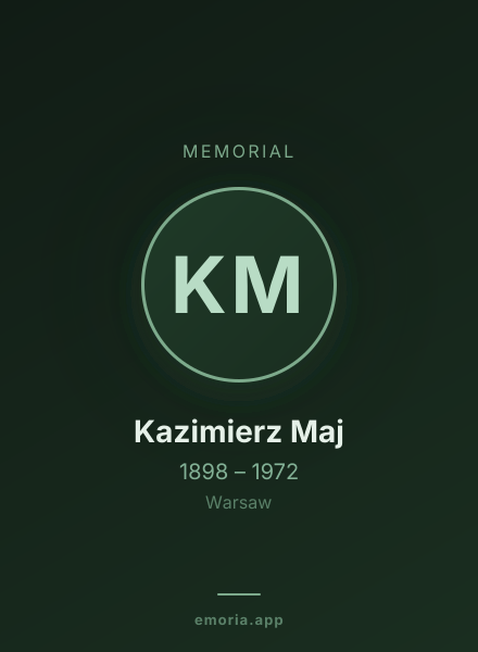 Memorial portrait of Kazimierz Maj