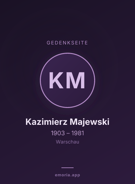 Gedenkportrait von Kazimierz Majewski