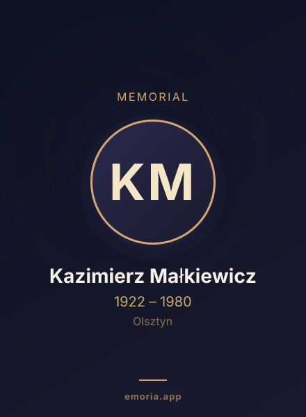 Memorial portrait of Kazimierz Małkiewicz